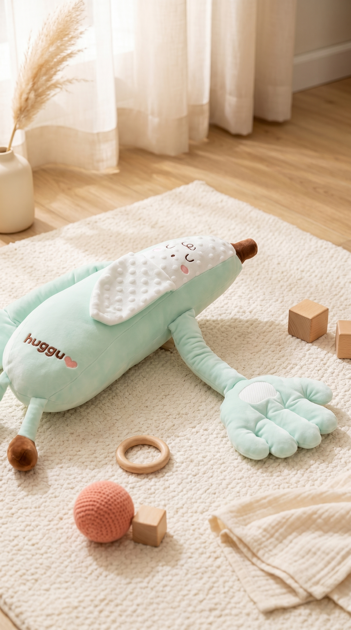 huggu paw on baby tummy